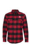 Men's Long Sleeve Flannel Red And Black