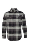 Men's Long Sleeve Flannel Grey And Black